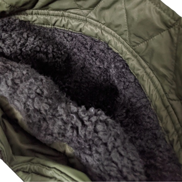 SPIEWAK Women's Army Green Waxed Aviation Jacket Removable Hood Size XS Small - Picture 7 of 11